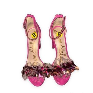 Sam Edelman Fuschia Block Heels size 9